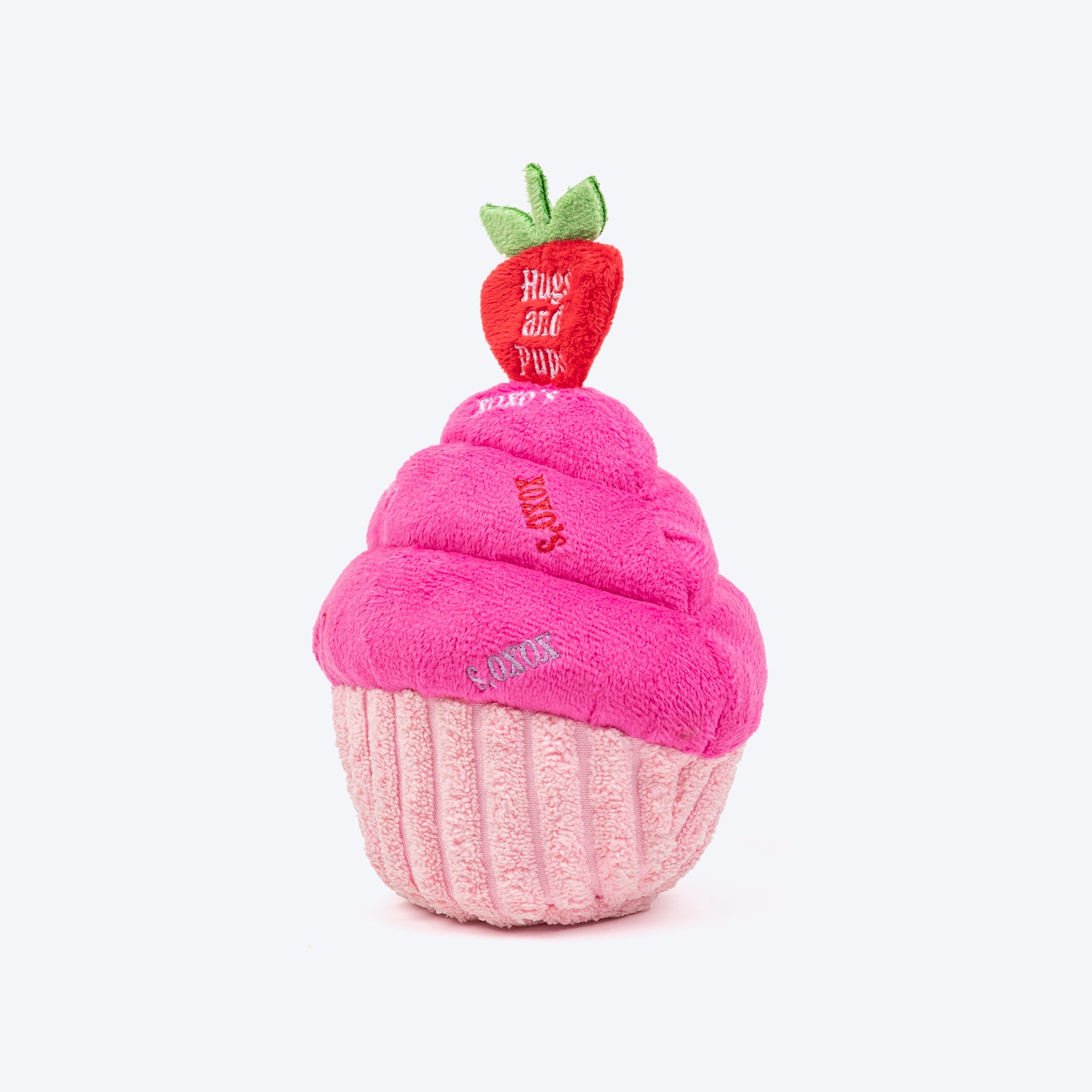 HUFT Cupcake Of Love Squeaky Plush Toy For Dog - Pink