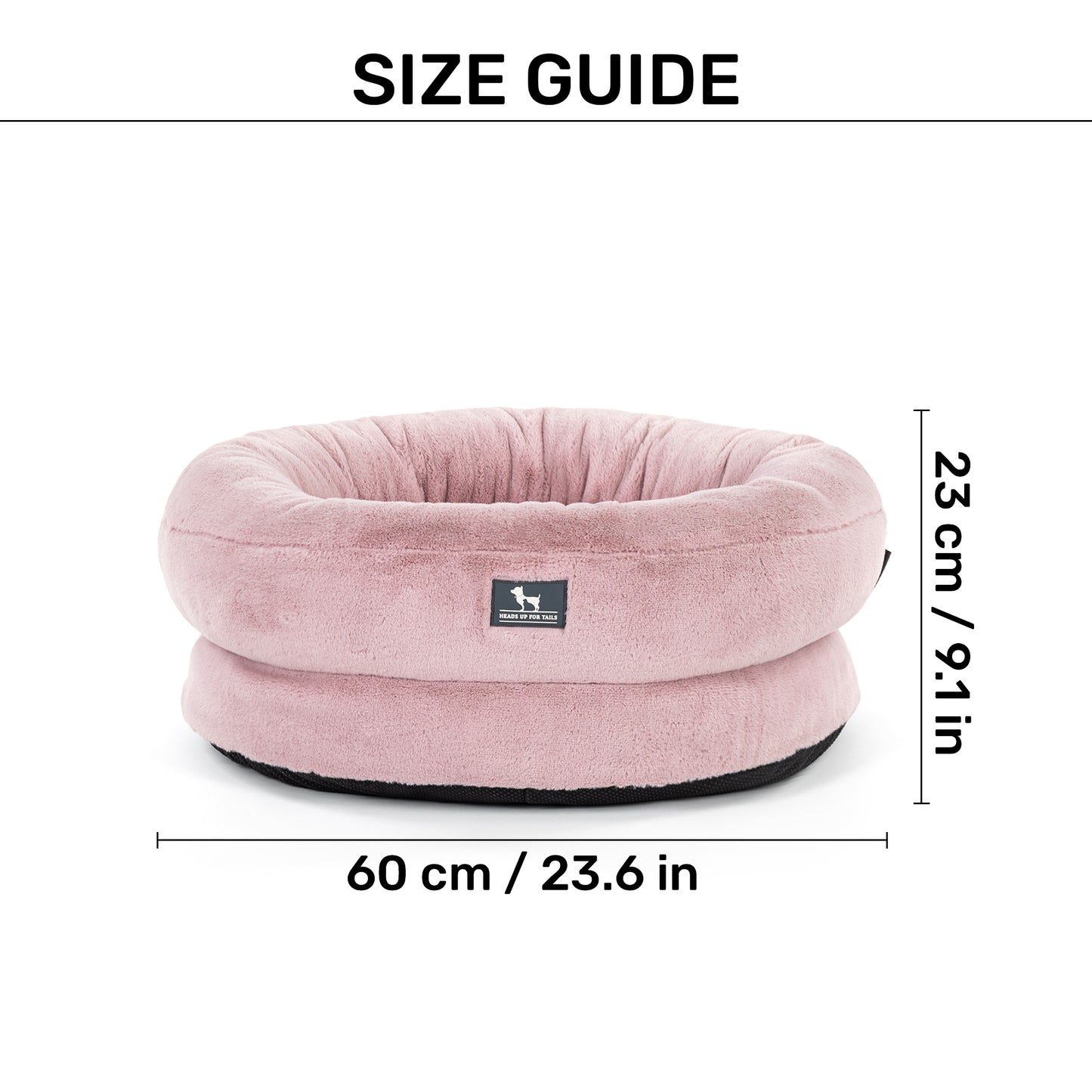 HUFT Elevated Furry Donut Bed For Cat & Puppy - Pink