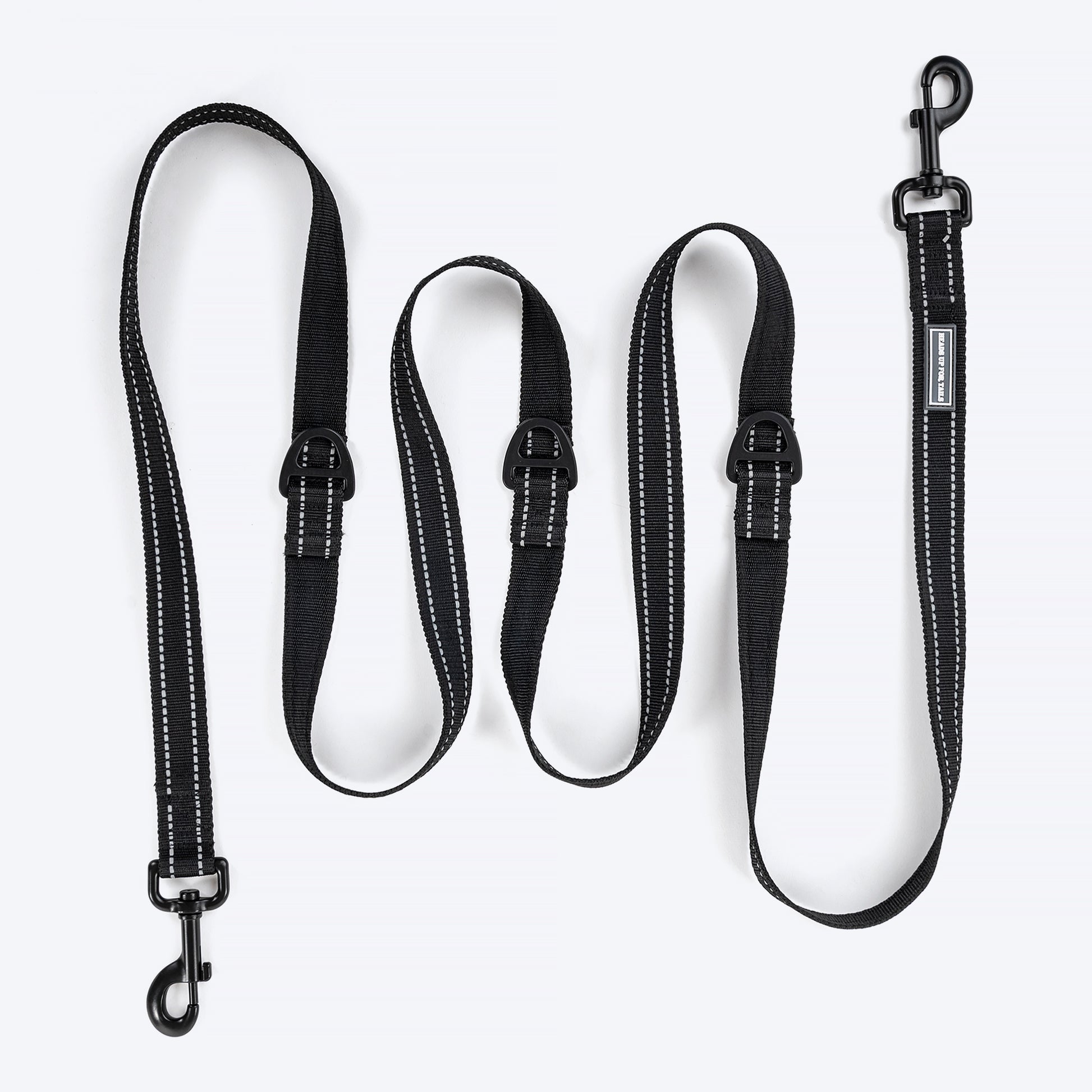 HUFT Reflective Multi-purpose Leash For Dog - Black (2.5 meters) - Heads Up For Tails