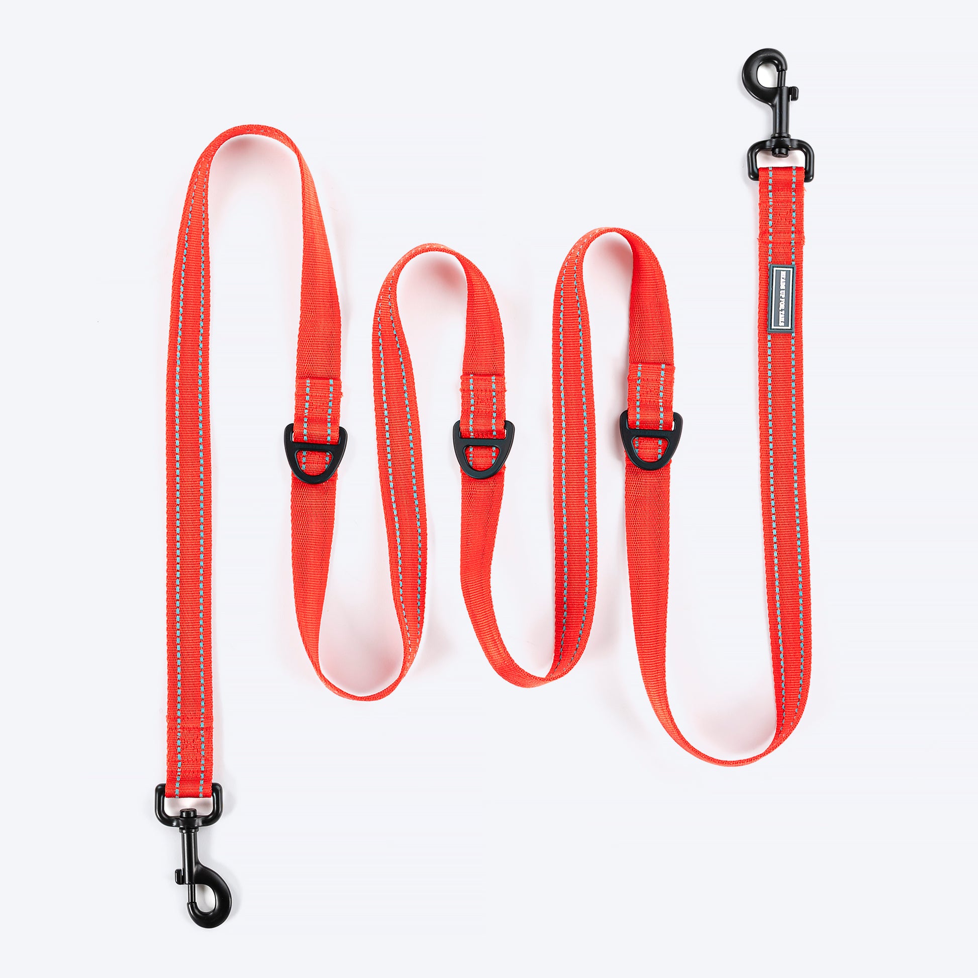 HUFT Reflective Multi-purpose Leash For Dog - Red (2.5 meters) - Heads Up For Tails