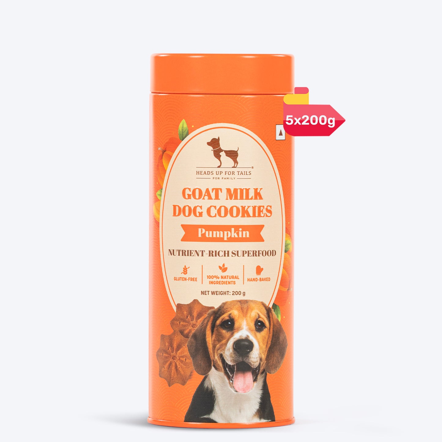 HUFT Goat Milk Dog Cookies - Pumpkin - 200 g - Heads Up For Tails