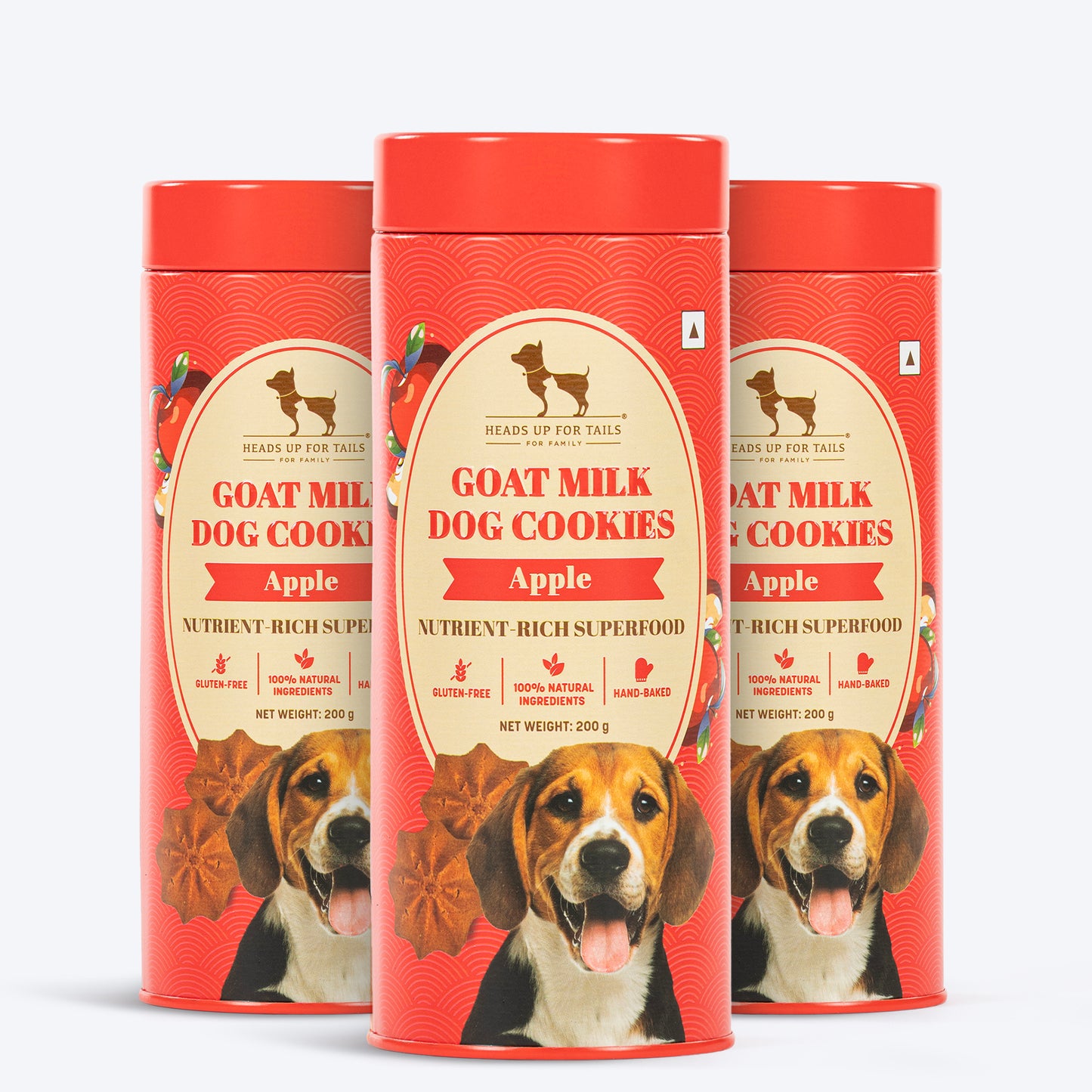 HUFT Goat Milk Dog Cookies - Apple - 200 g - Heads Up For Tails