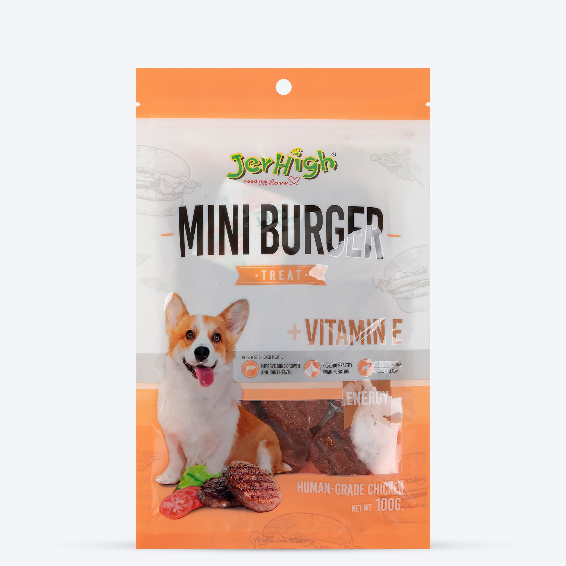 JerHigh Mini Burger Dog Treats - 100 g_01