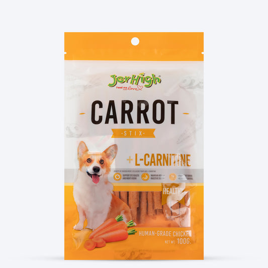 JerHigh Carrot Stix Dog Treats - 100 g - Heads Up For Tails