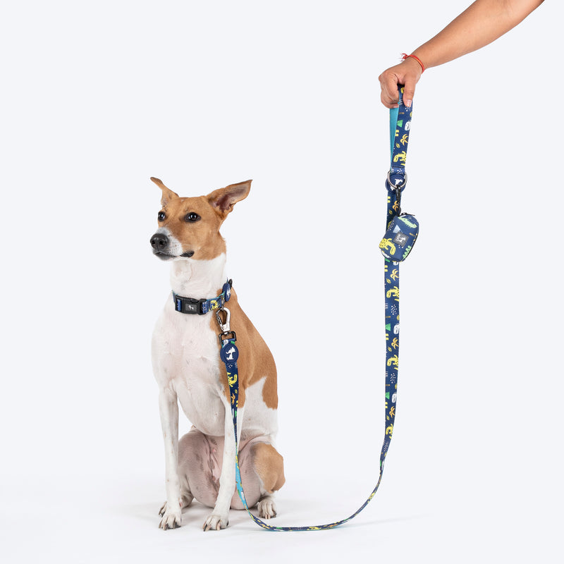 HUFT Dino Land Waste Bag Dispenser For Dog & Cat - Blue - Heads Up For Tails
