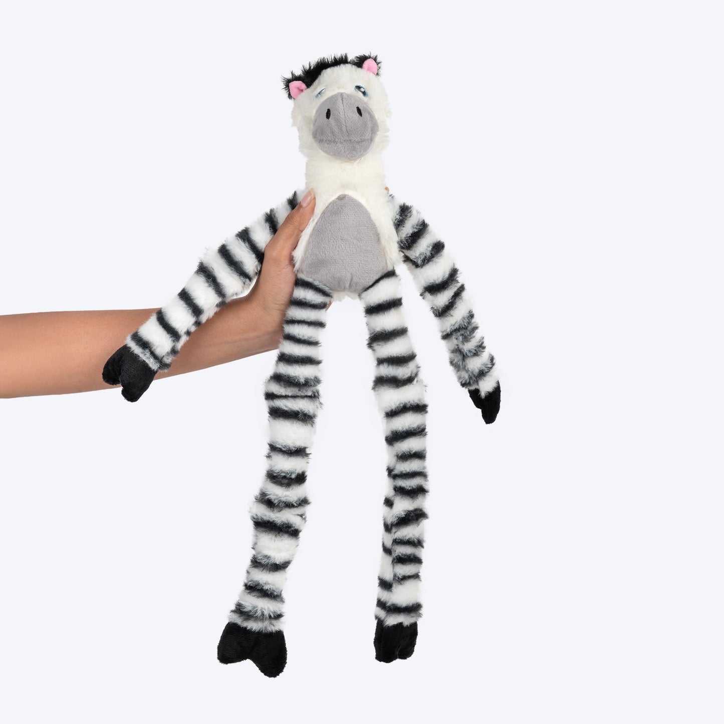 HUFT Debra The Zebra Squeaky Plush Toy For Dog - Multicolor - Heads Up For Tails
