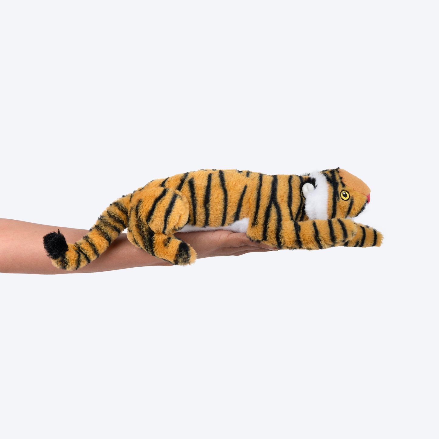HUFT Wild Tiggy Squeaky Plush Toy For Dog - Yellow - Heads Up For Tails
