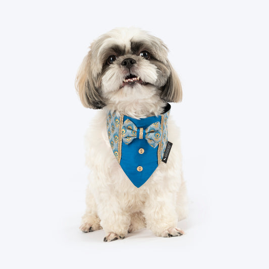 HUFT Regal Bloom Bandana For Dog - Blue