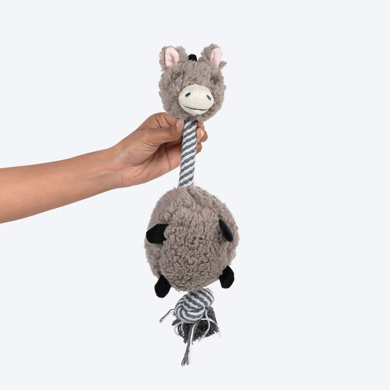 HUFT Long-Ey Donkey Squeaky Plush Toy For Dog - Brown - Heads Up For Tails