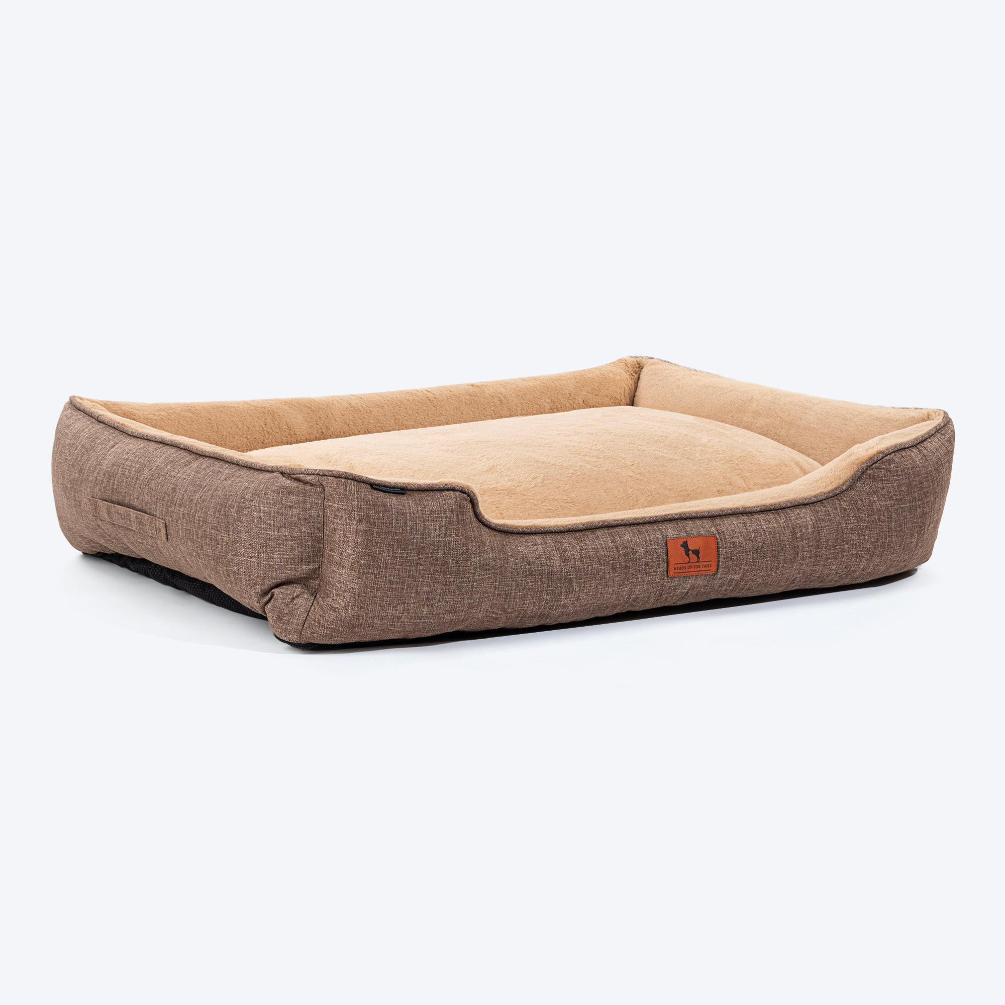 HUFT Furry Paradise Lounger Dog Bed Brown