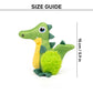 HUFT Ally The Gator Squeaky Plush Toy For Dog - Green - Heads Up For Tails