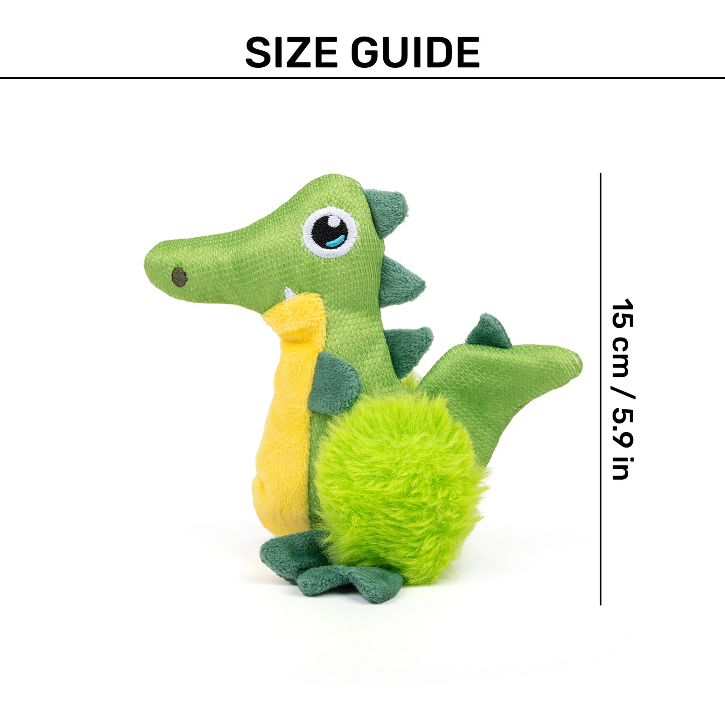 HUFT Ally The Gator Squeaky Plush Toy For Dog - Green - Heads Up For Tails