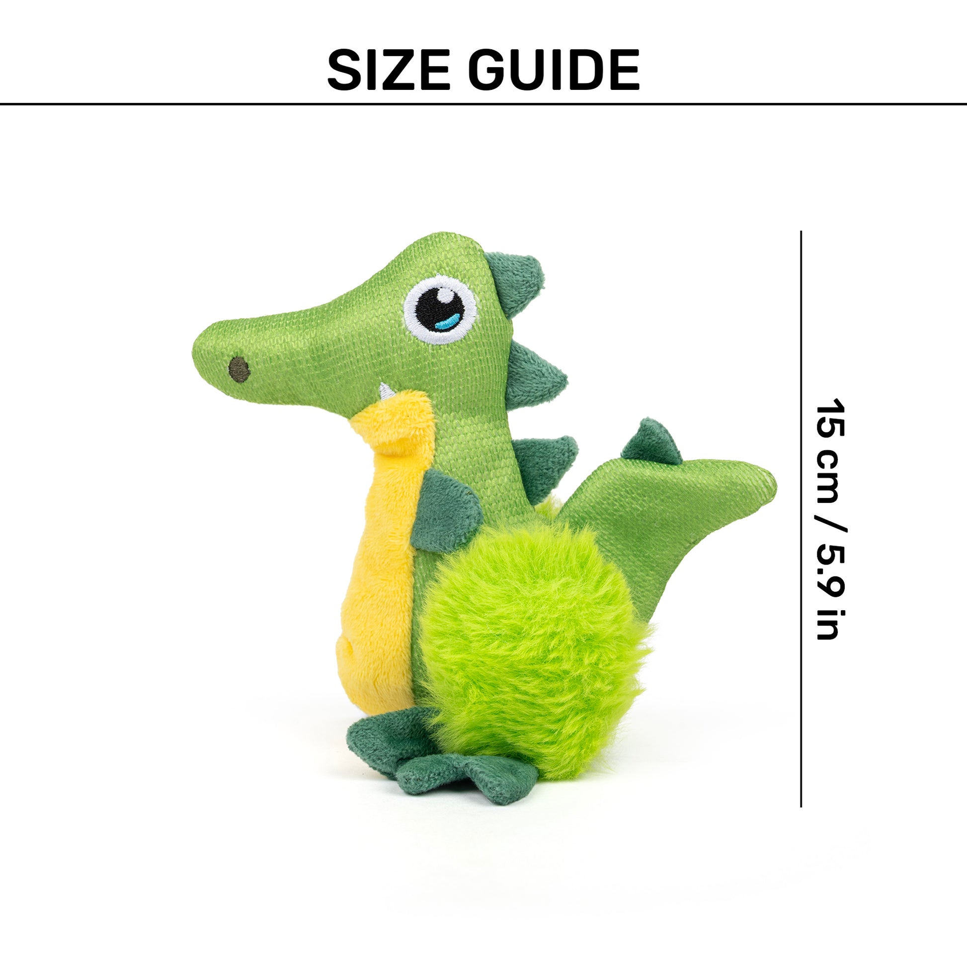 HUFT Ally The Gator Squeaky Plush Toy For Dog - Green - Heads Up For Tails