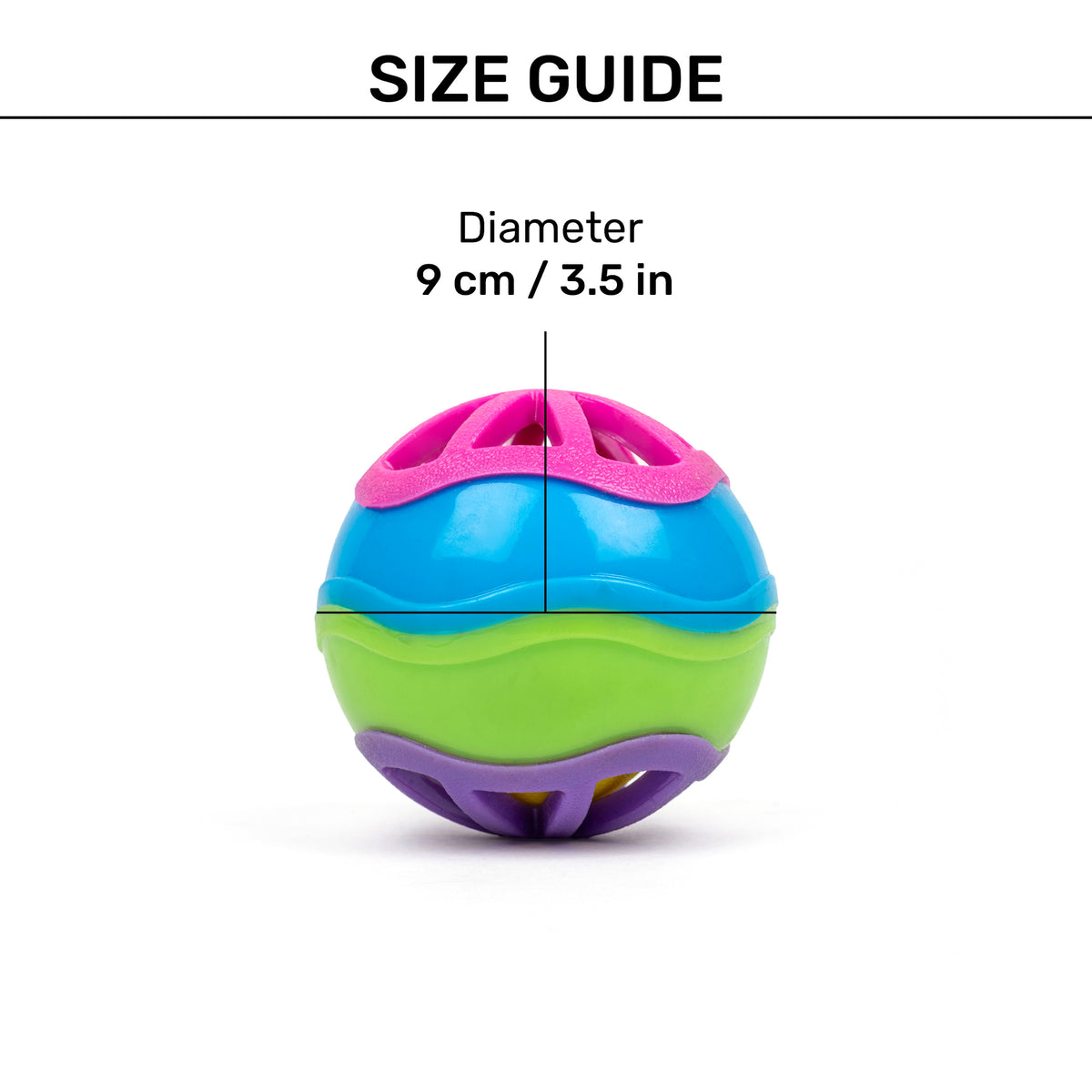 HUFT Colour Pop Ball For Dog - Multicolor - Heads Up For Tails