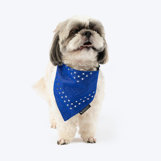 HUFT Shahi Sitara Bandana For Dog - Blue