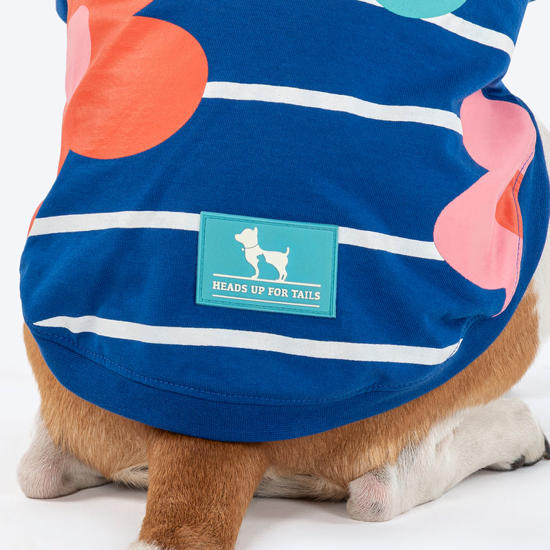HUFT Petal Play T-Shirt For Dog - Blue - Heads Up For Tails