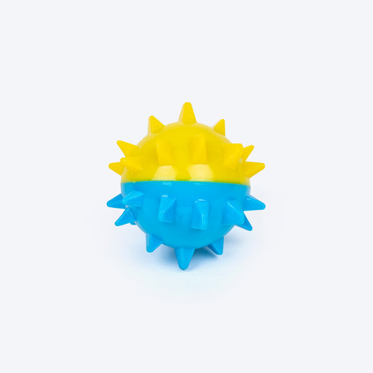 HUFT Starburst Chew Toy For Dog - Blue & Yellow - Heads Up For Tails