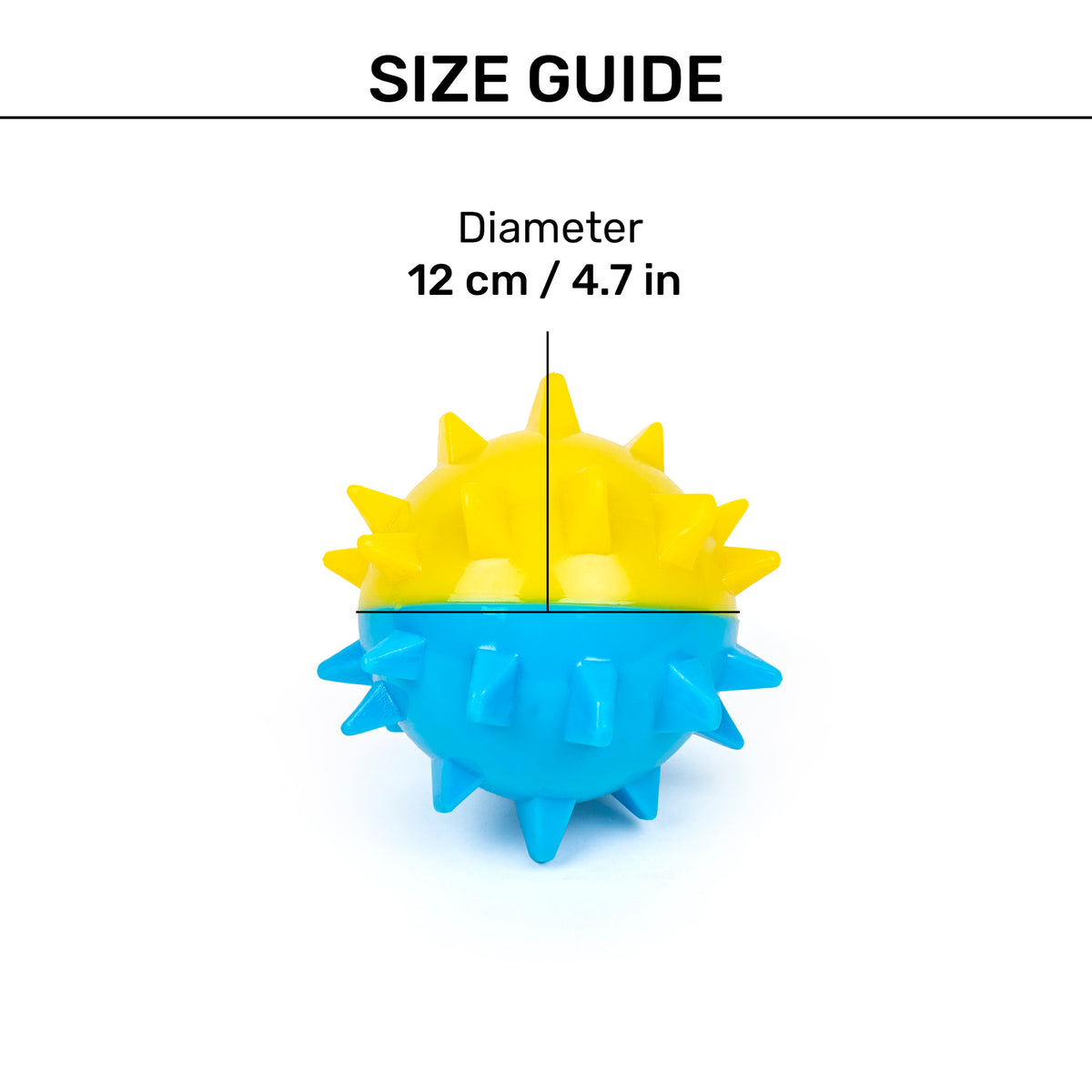 HUFT Starburst Chew Toy For Dog - Blue & Yellow - Heads Up For Tails