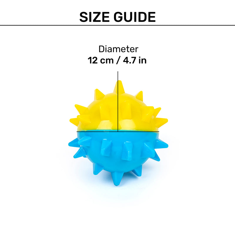 HUFT Starburst Chew Toy For Dog - Blue & Yellow - Heads Up For Tails
