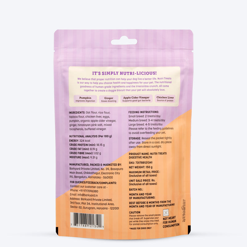 HUFT Nutri Treats For Dogs - Digestive Health - 150 g - Heads Up For Tails