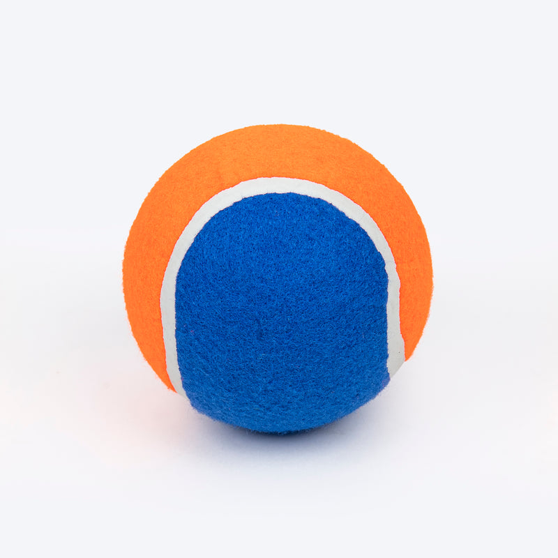 HUFT Fetch Play Pack Tennis Ball For Dog - Orange & Navy Blue - Heads Up For Tails