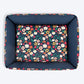 HUFT Floral Fusion Lounger Dog Bed - Navy