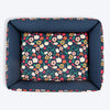 HUFT Floral Fusion Lounger Dog Bed - Navy - Heads Up For Tails