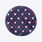 HUFT Embracing Heart Circular Mat For Dog & Cat - Navy