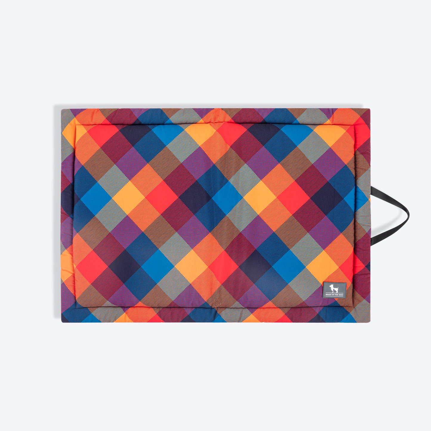 HUFT Technicolor Tartan Mat Dog & Cat - Navy