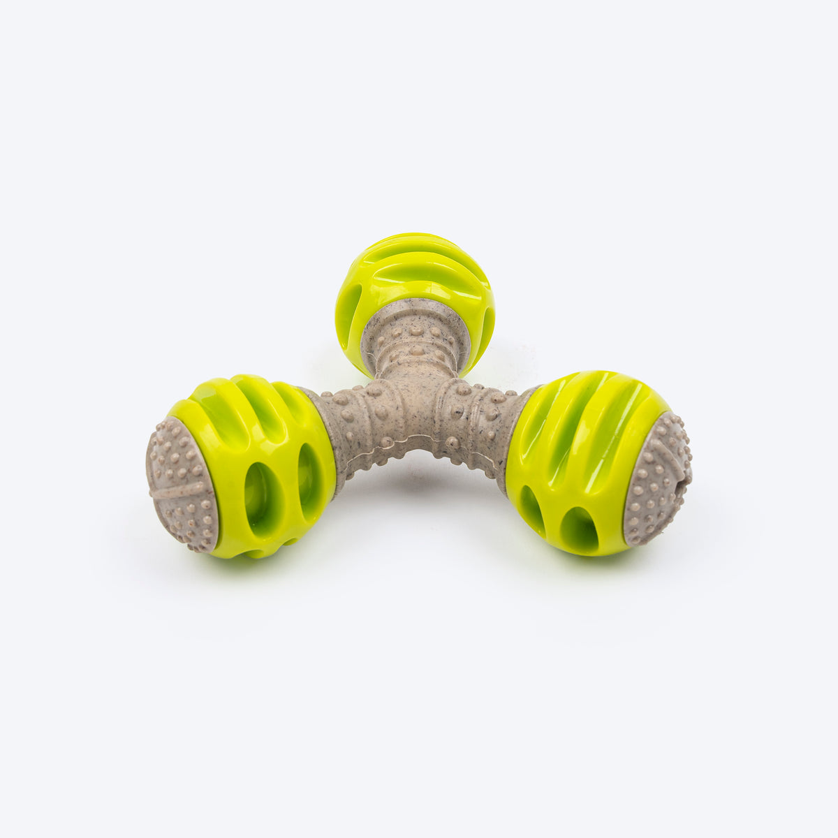 HUFT Triple Treat Chew Toy For Dog - Green - Heads Up For Tails
