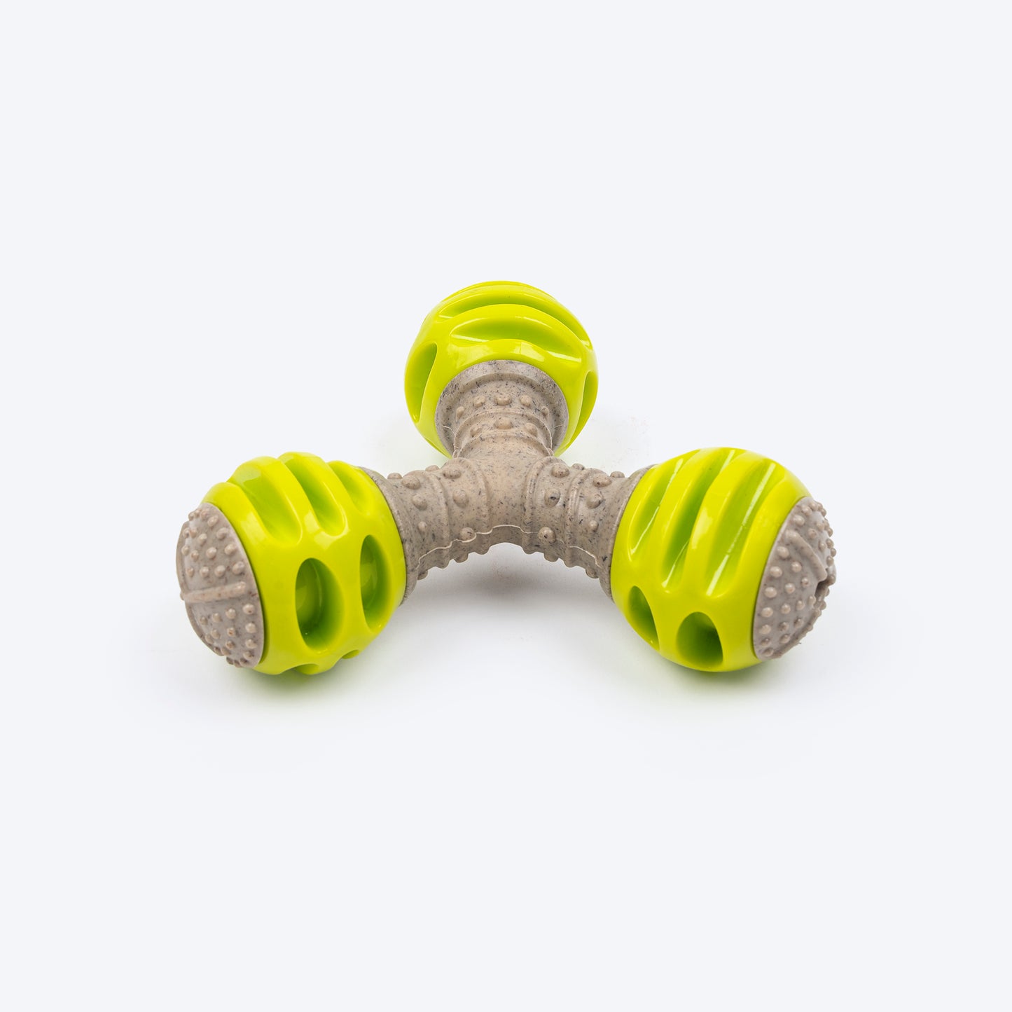 HUFT Triple Treat Chew Toy For Dog - Green - Heads Up For Tails