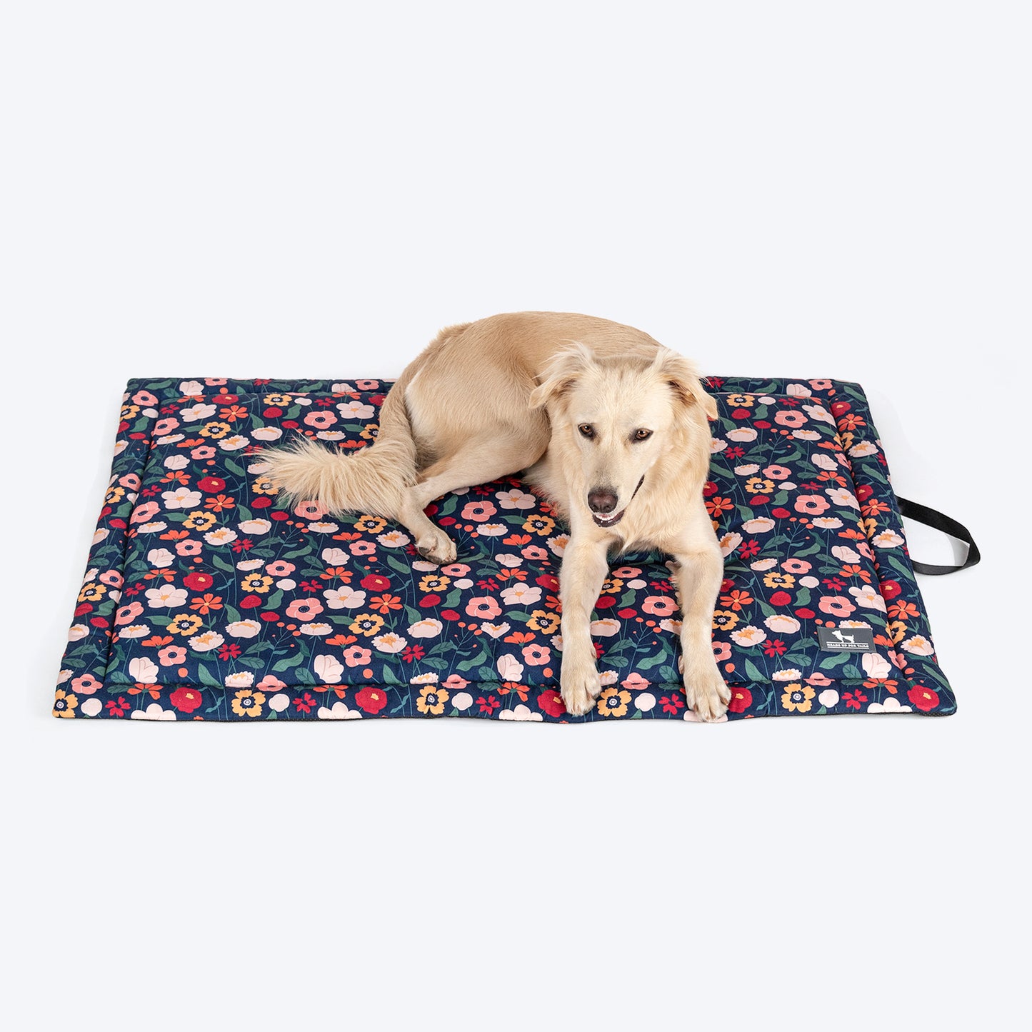 HUFT Floral Fusion Mat For Dog & Cat - Navy