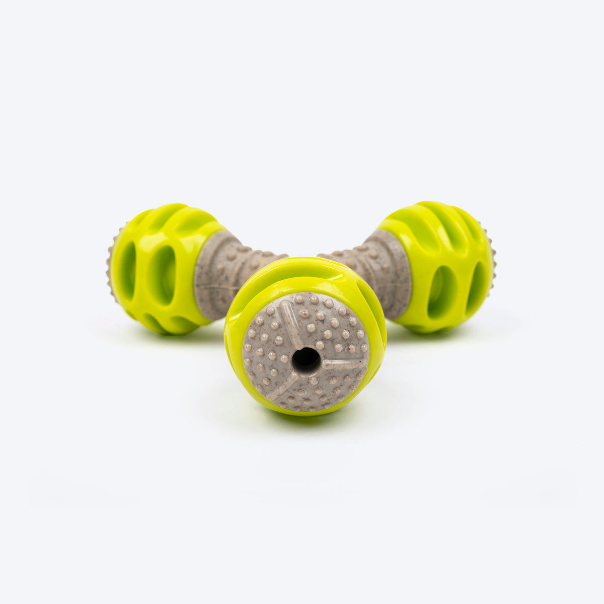 HUFT Triple Treat Chew Toy For Dog - Green - Heads Up For Tails