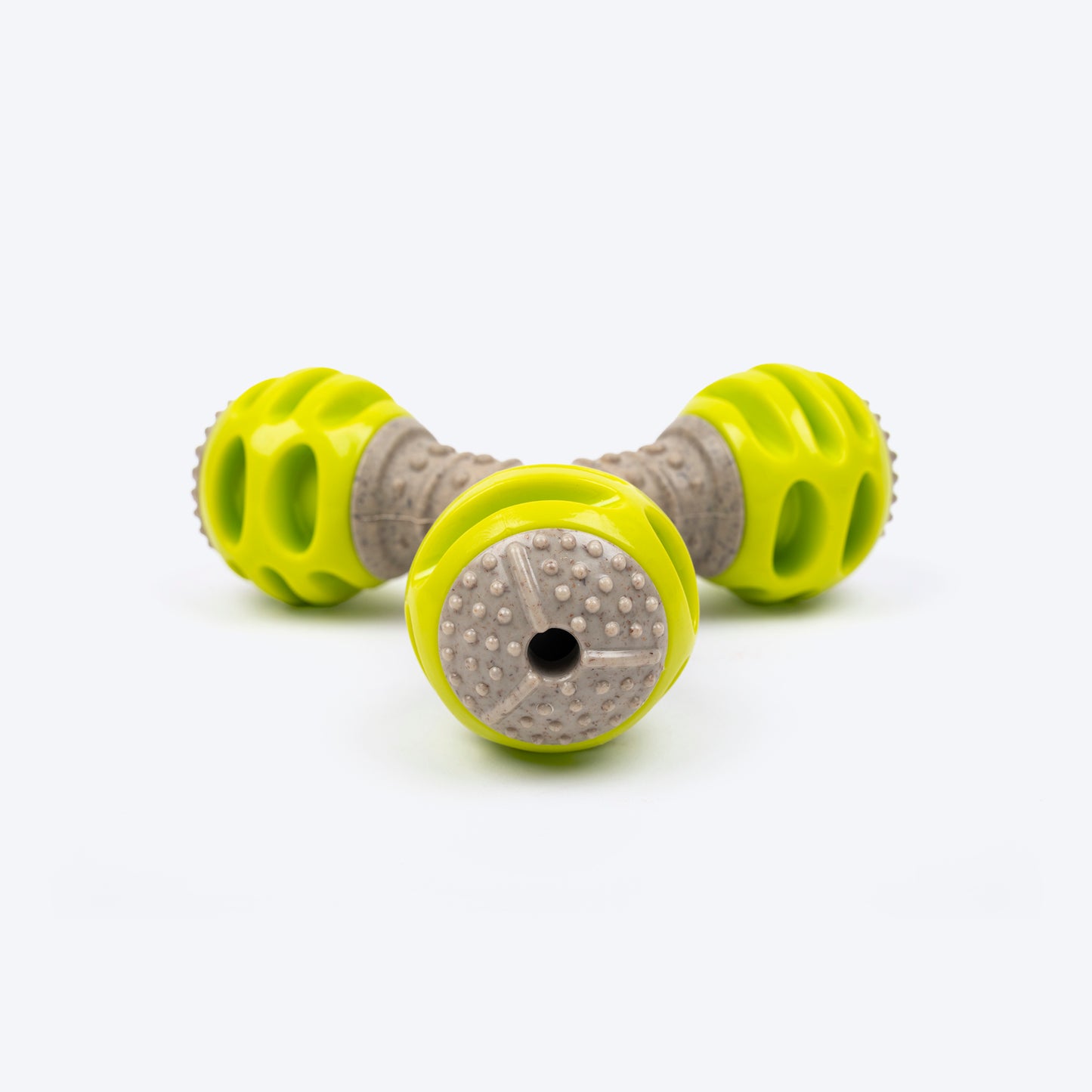 HUFT Triple Treat Chew Toy For Dog - Green - Heads Up For Tails