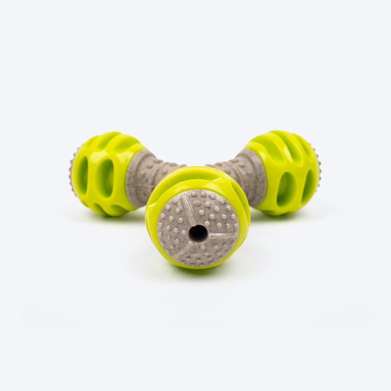 HUFT Triple Treat Chew Toy For Dog - Green - Heads Up For Tails