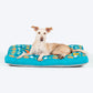 TLC Leaf Labyrinth Flat Haven Bed For Dog - Blue