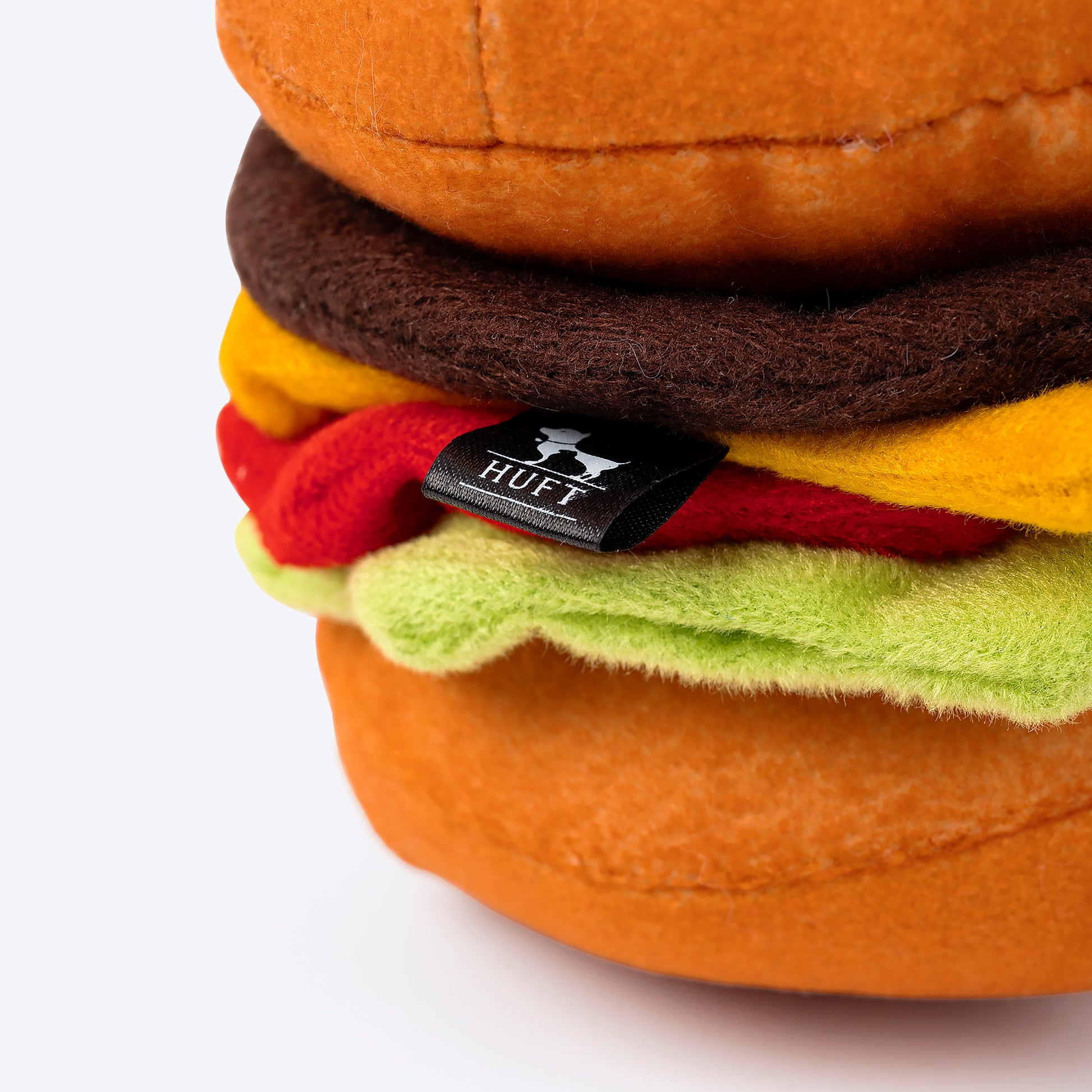 HUFT Burger Cuddle Dog Toy - Heads Up For Tails