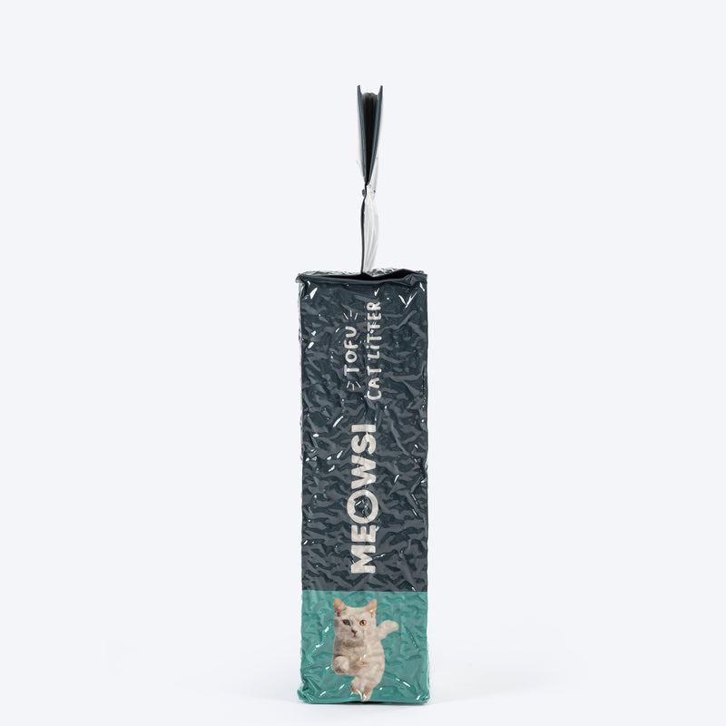 Meowsi by HUFT Tofu Cat Litter, Unscented, 6 Ltr, eco-friendly, fast clumping, 99% dust-free, antibacterial.