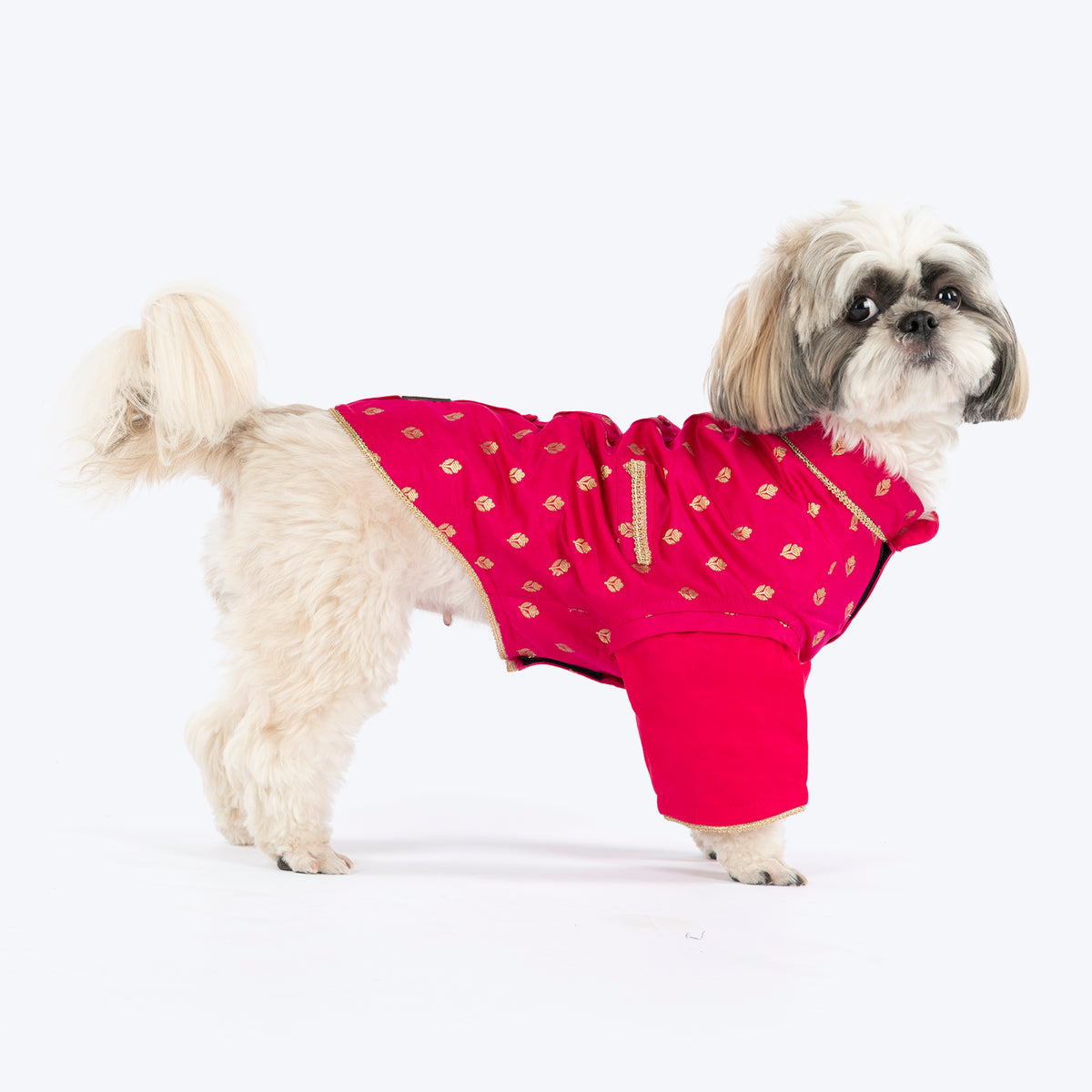 HUFT Shahi Paws Kurta For Dog - Pink