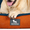 HUFT Rustic Retreat Dog Bed - Rust & Navy - Heads Up For Tails