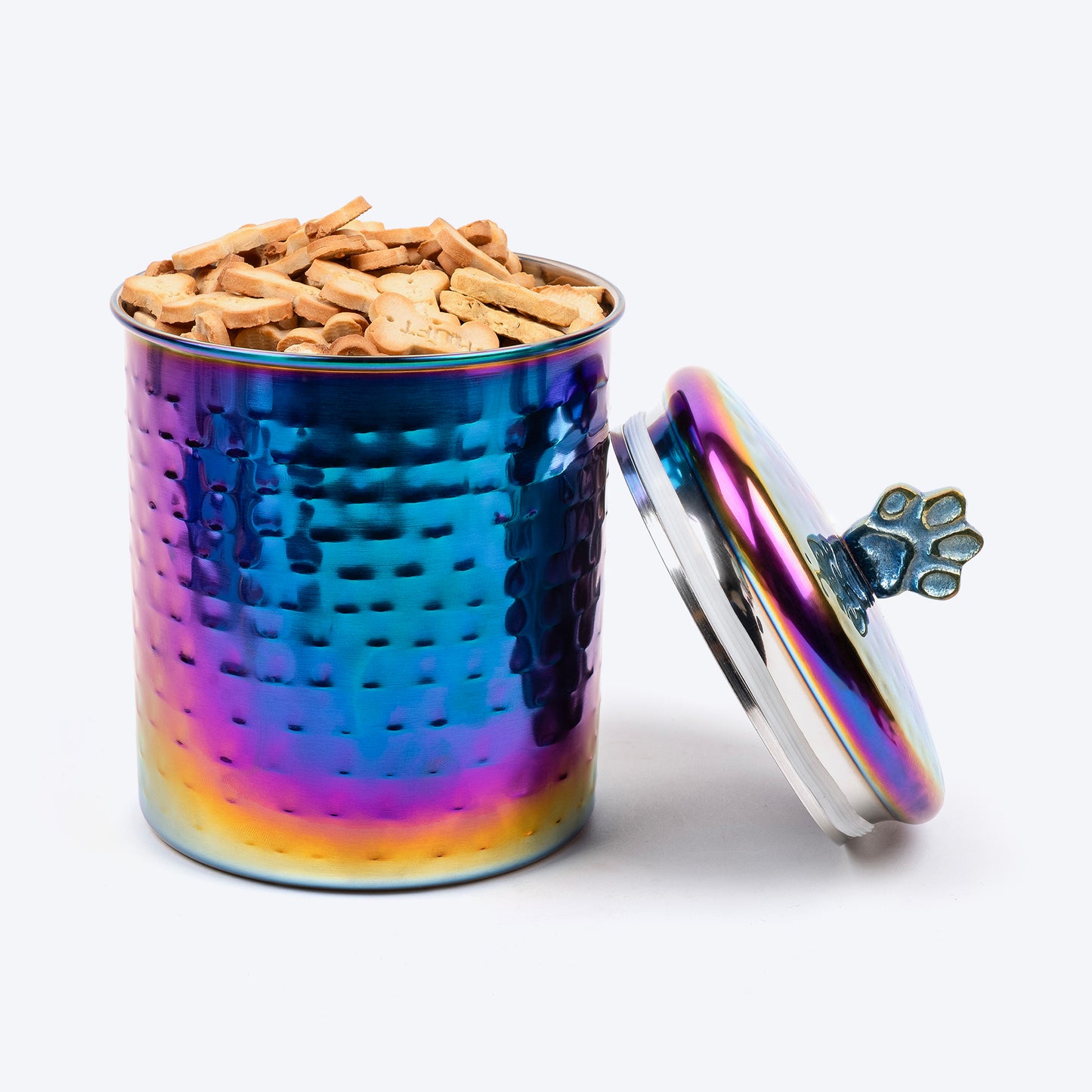 Dash Dog Rainbow Stainless Steel Treat Jar For Dog & Cat - Multicolor