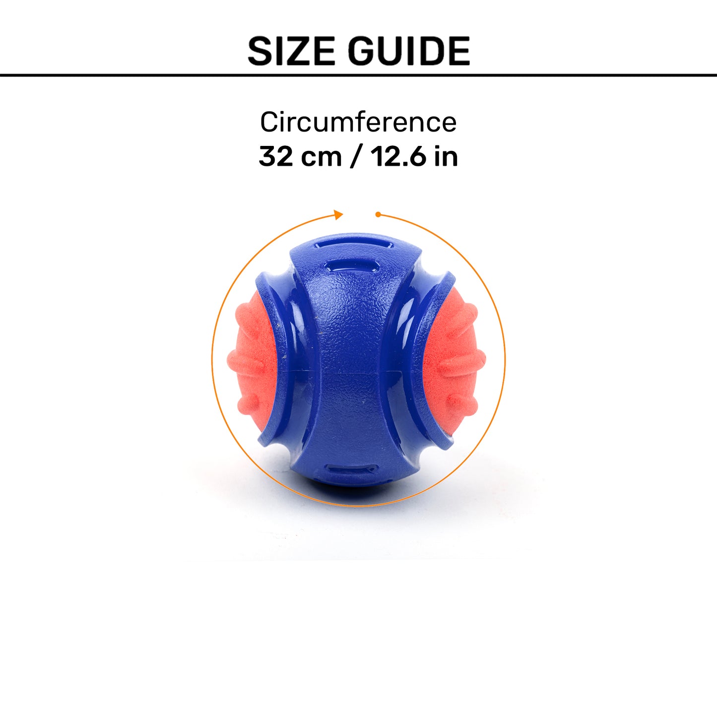 Dash Dog Tumble-Rumble Chew Ball For Dog - Dark Blue - Heads Up For Tails