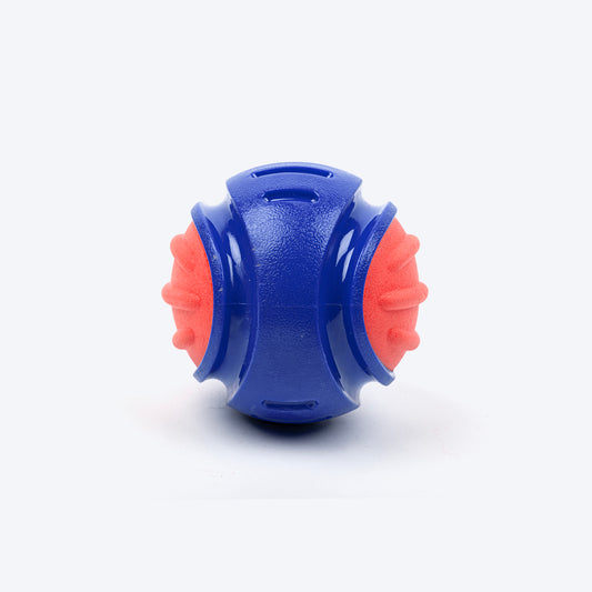 Dash Dog Tumble-Rumble Chew Ball For Dog - Dark Blue - Heads Up For Tails