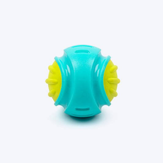 Dash Dog Tumble-Rumble Chew Ball For Dog - Blue - Heads Up For Tails