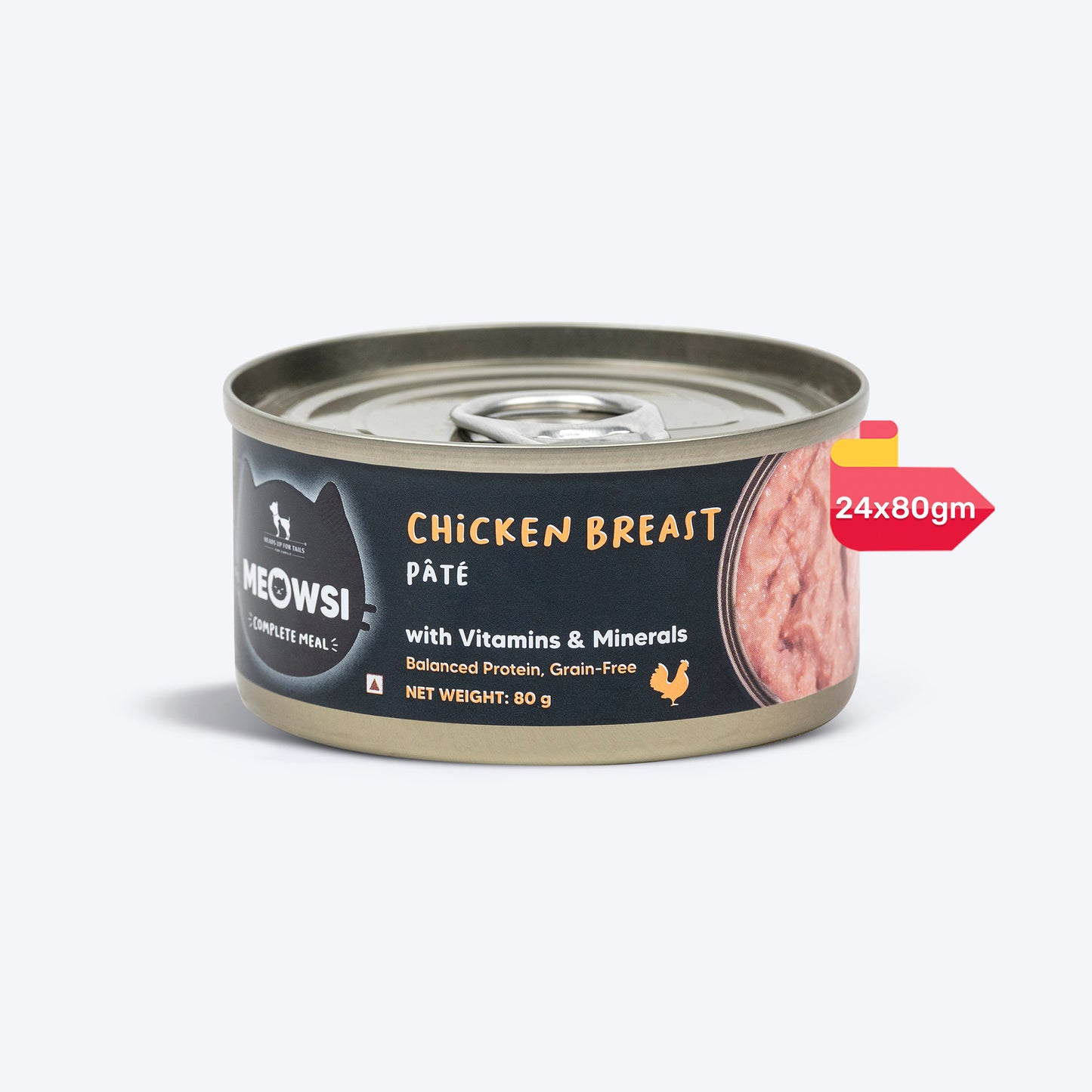 Meowsi by HUFT Chicken Breast Pate Canned Cat Wet Food - 80 gm