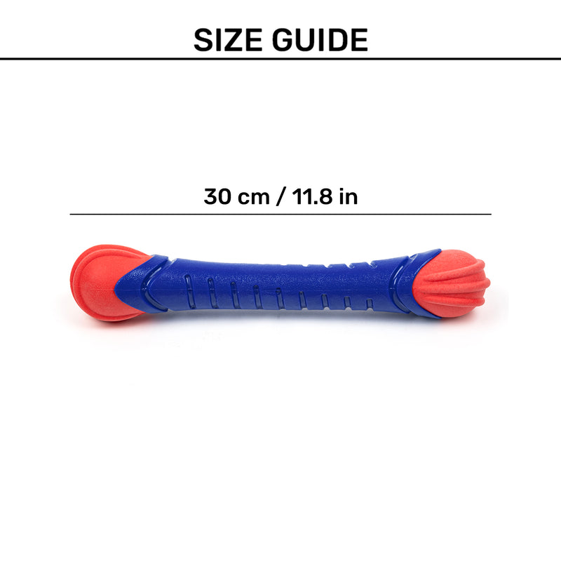 Dash Dog Groovy Grip Chew Toy For Dog - Blue & Red - Heads Up For Tails
