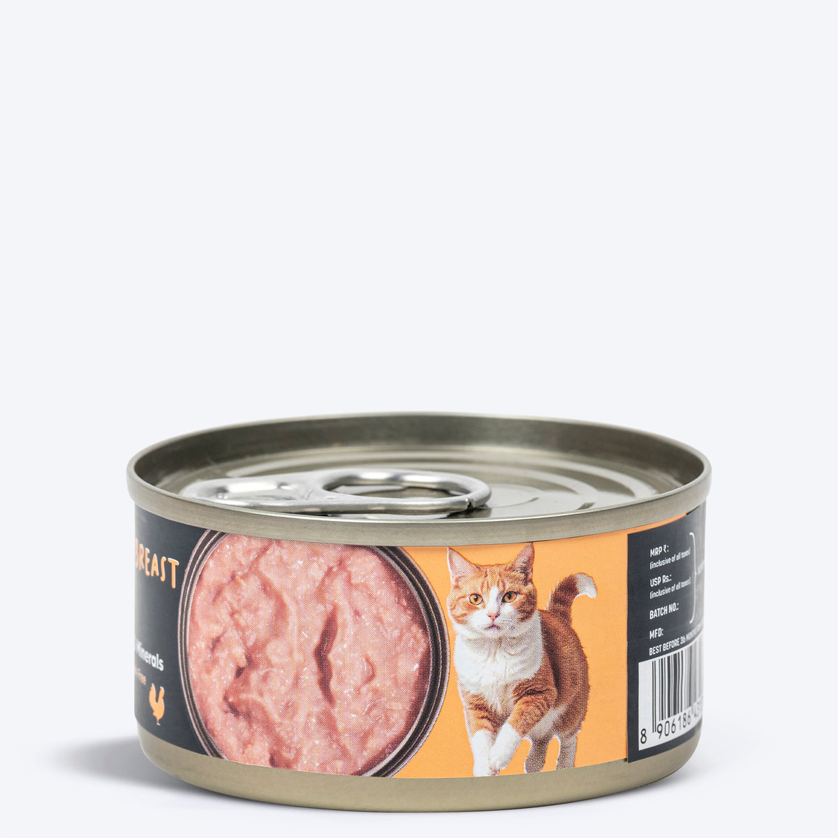 Meowsi by HUFT Chicken Breast pâté Canned Cat Wet Food, 80 gm, with vitamins and minerals, grain-free formula.