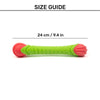 Dash Dog Groovy Grip Chew Toy For Dog - Green & Red - Heads Up For Tails