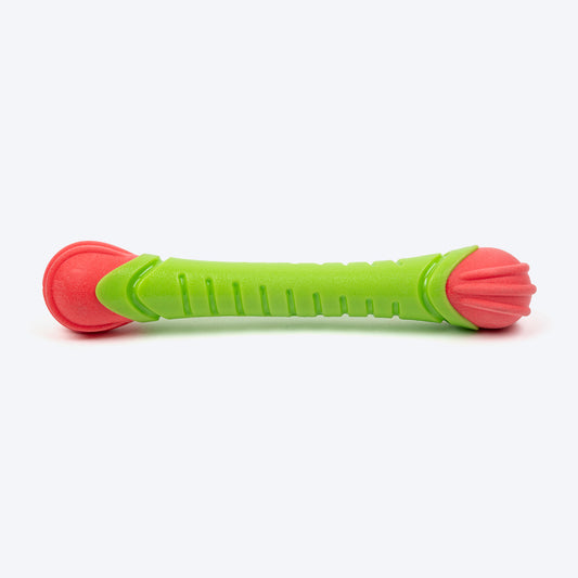 Dash Dog Groovy Grip Chew Toy For Dog - Green & Red - Heads Up For Tails