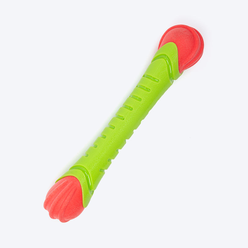 Dash Dog Groovy Grip Chew Toy For Dog - Green & Red - Heads Up For Tails